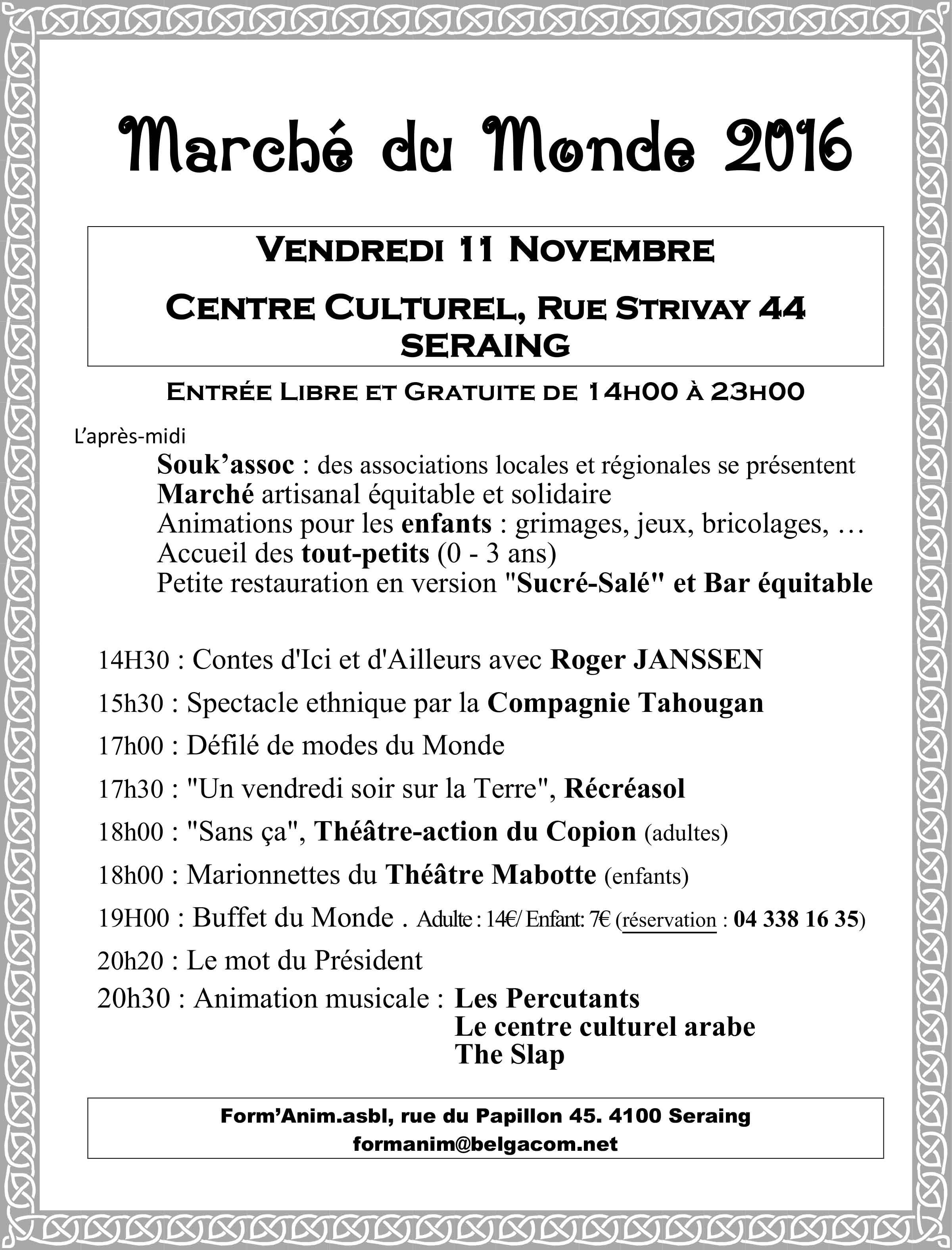 Programme Marché du Monde 2016